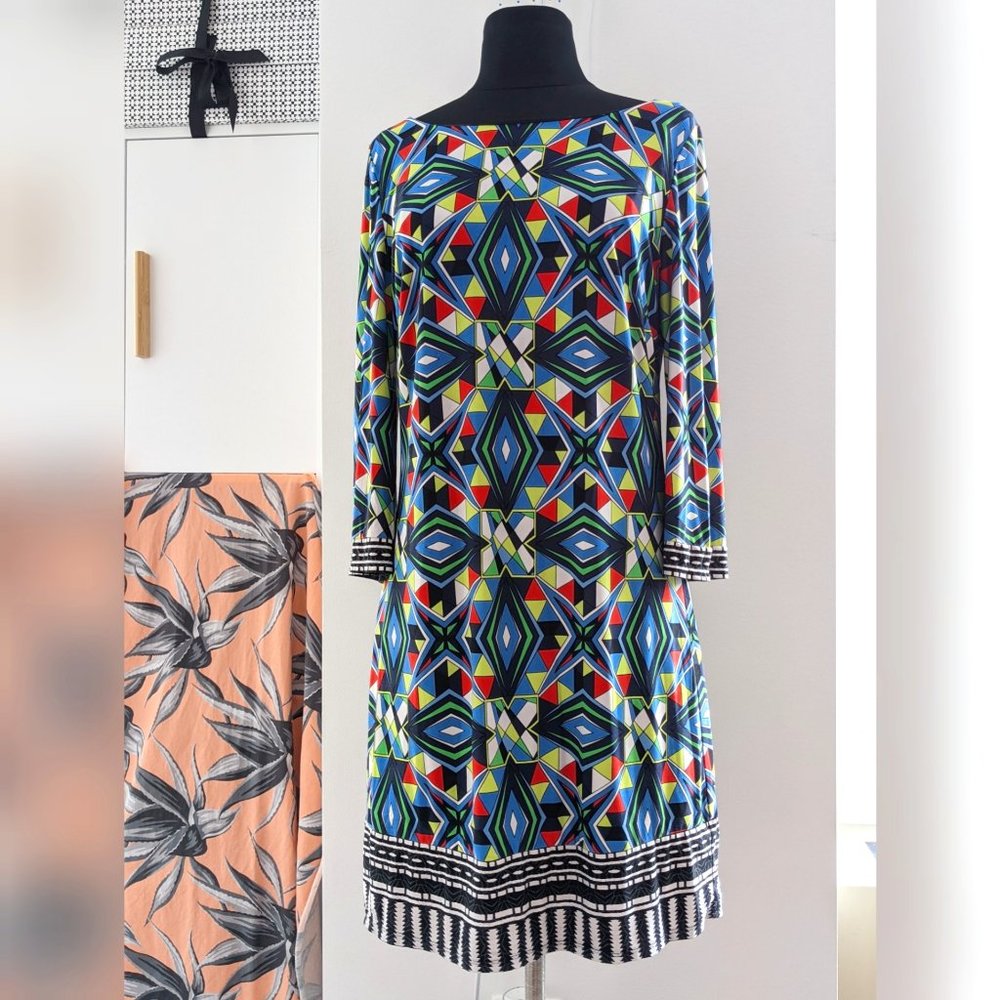 Geometric  Shift Dress- Laundry by Shelli Segal